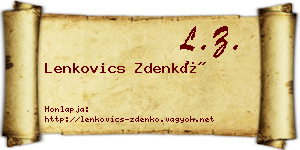 Lenkovics Zdenkó névjegykártya